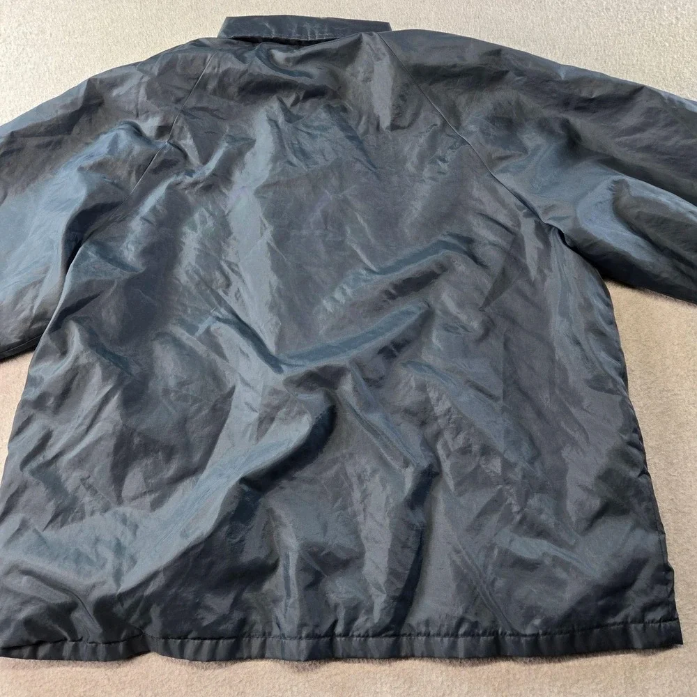 H-E-B Jacket Mens XL Blue Windbreaker Lined Insulated Pockets Collared